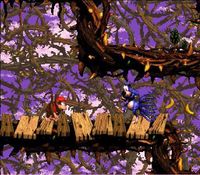 une photo d'Ã©cran de Donkey Kong Country 2 sur Nintendo Super Nes